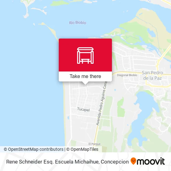 Mapa de Rene Schneider Esq. Escuela Michaihue