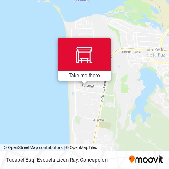 Mapa de Tucapel Esq. Escuela Lican Ray