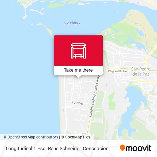 Mapa de Longitudinal 1 Esq. Rene Schneider