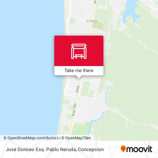 Mapa de José Donoso Esq. Pablo Neruda