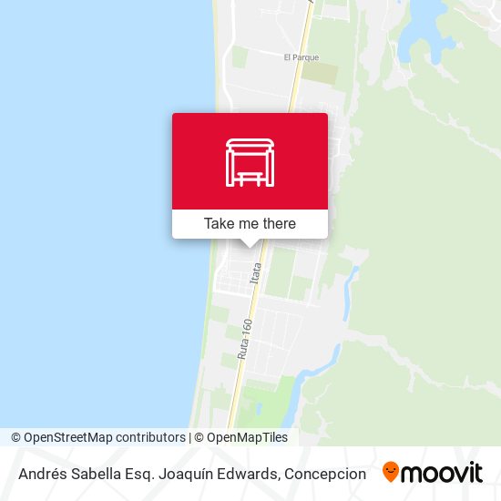 Andrés Sabella Esq. Joaquín Edwards map