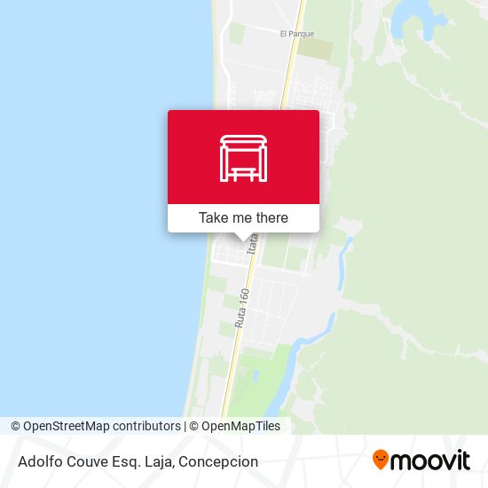 Adolfo Couve Esq. Laja map