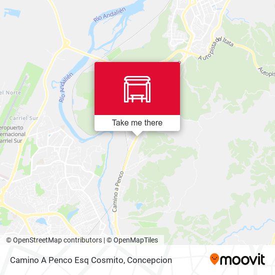 Camino A Penco Esq Cosmito map