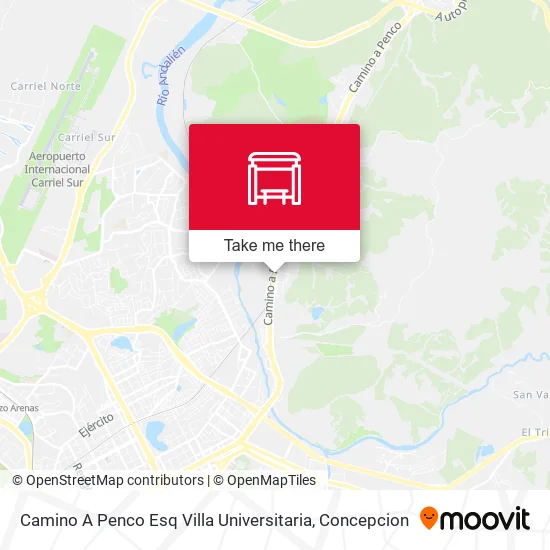 Mapa de Camino A Penco Esq Villa Universitaria
