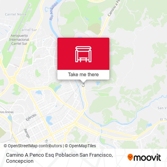 Mapa de Camino A Penco Esq Poblacion San Francisco