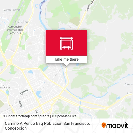 Mapa de Camino A Penco Esq Poblacion San Francisco