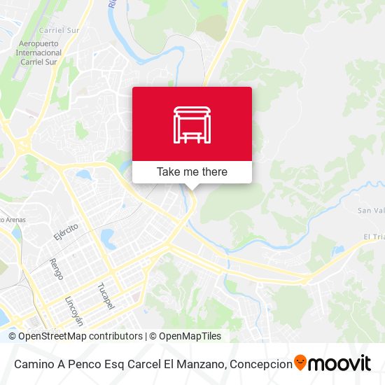 Mapa de Camino A Penco Esq Carcel El Manzano