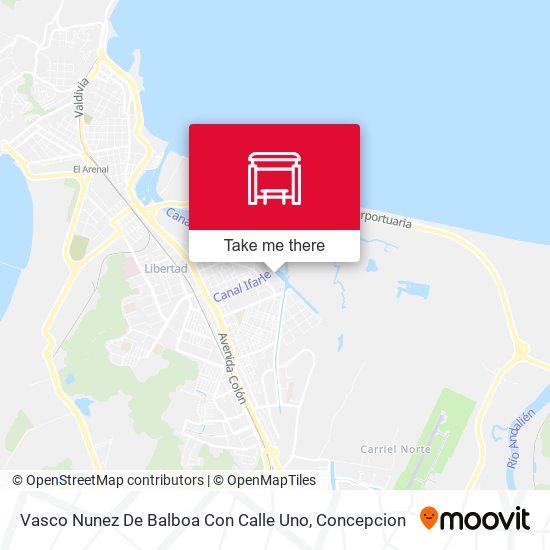 Vasco Nunez De Balboa Con Calle Uno map