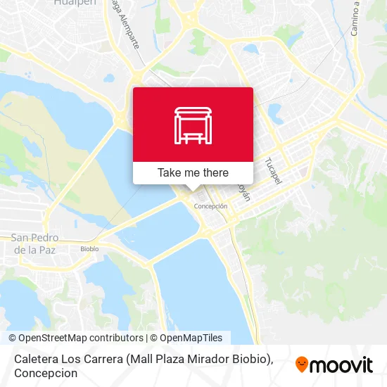 Mapa de Caletera Los Carrera (Mall Plaza Mirador Biobio)