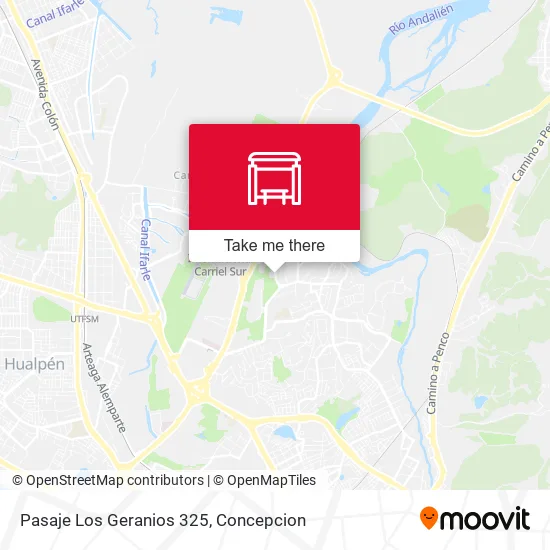Mapa de Pasaje Los Geranios  325