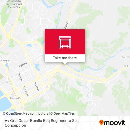 Mapa de Av Gral Oscar Bonilla Esq Regimiento  Sur