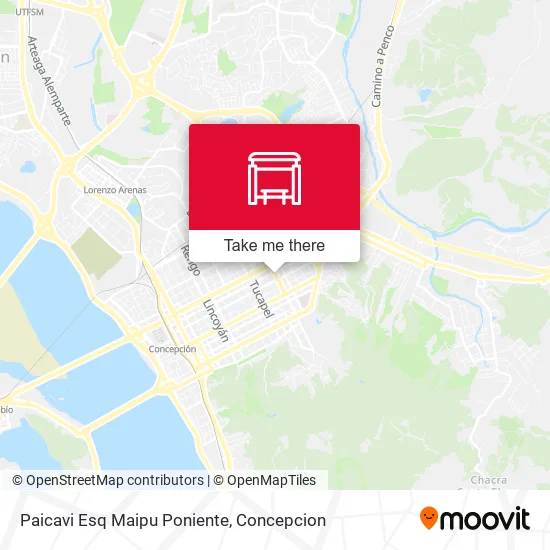 Mapa de Paicavi Esq Maipu  Poniente