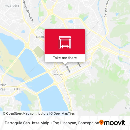 Mapa de Parroquia San Jose  Maipu Esq Lincoyan