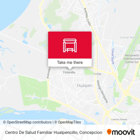 Mapa de Centro De Salud Familiar Hualpencillo