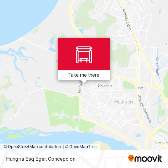 Mapa de Hungria Esq Eger
