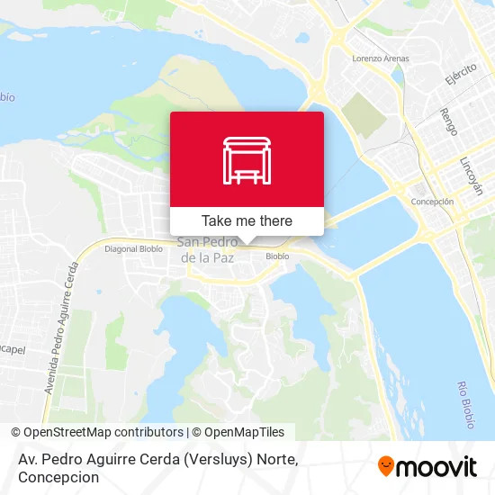 Mapa de Av. Pedro Aguirre Cerda (Versluys)  Norte