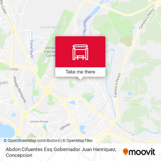 Abdon Cifuentes Esq Gobernador Juan Henriquez map