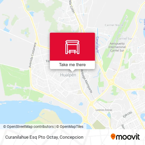 Mapa de Curanilahue Esq Pto Octay