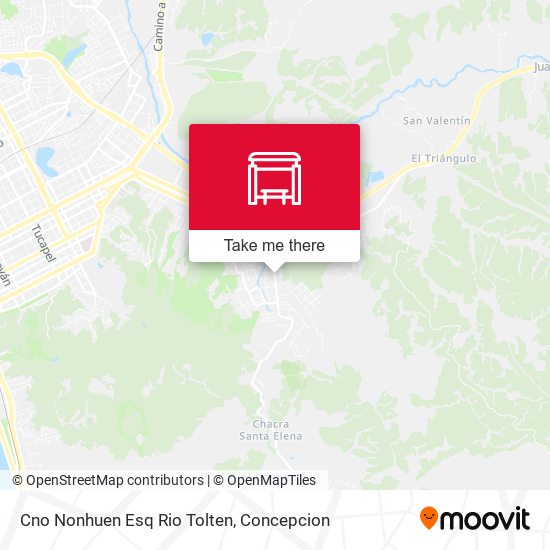 Cno Nonhuen Esq Rio Tolten map