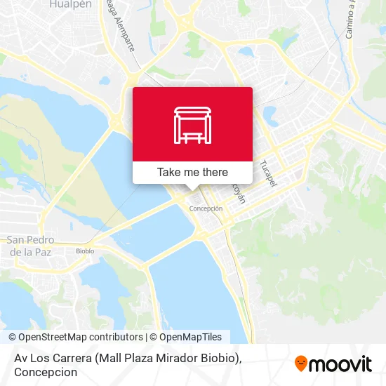 Mapa de Av Los Carrera (Mall Plaza Mirador Biobio)