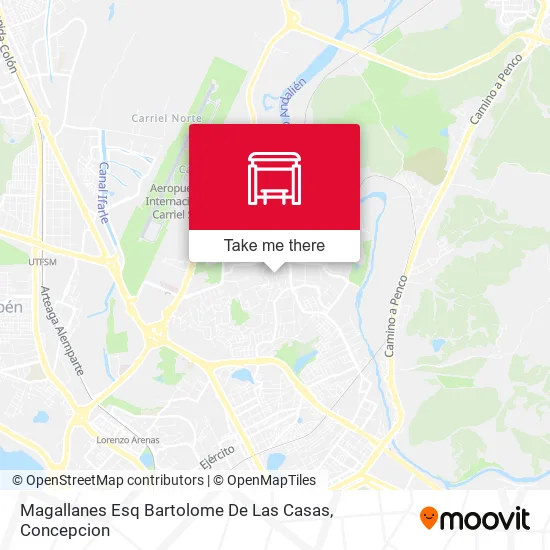 Magallanes Esq Bartolome De Las Casas map