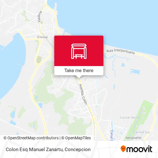 Mapa de Colon Esq Manuel Zanartu