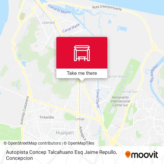 Mapa de Autopista Concep Talcahuano Esq Jaime Repullo