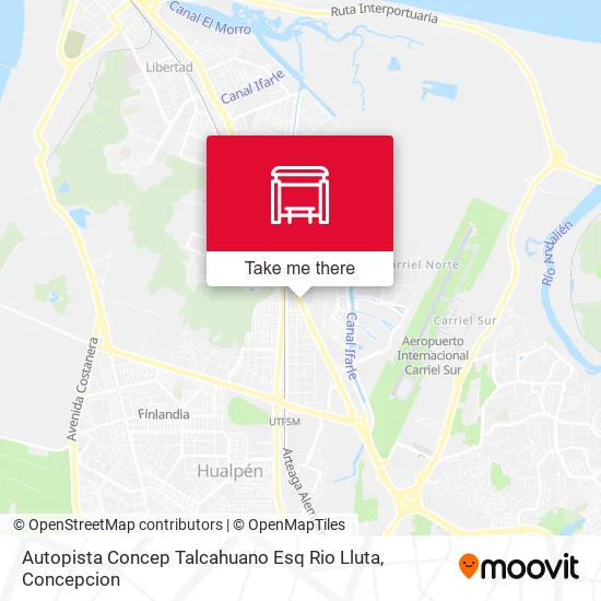 Mapa de Autopista Concep Talcahuano Esq Rio Lluta