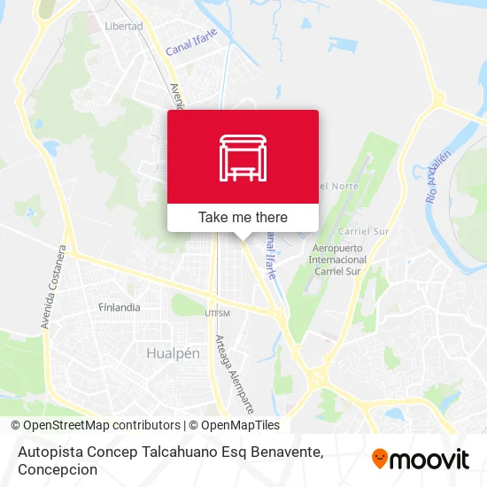 Mapa de Autopista Concep Talcahuano Esq Benavente