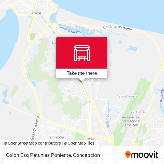 Mapa de Colon Esq Petunias  Poniente