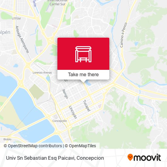 Univ Sn Sebastian Esq Paicavi map
