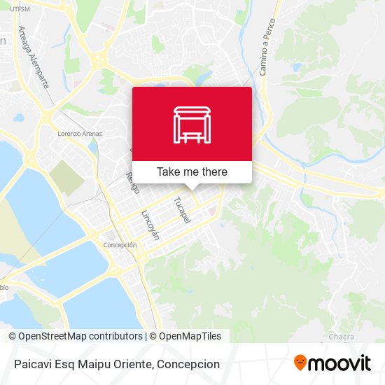 Paicavi Esq Maipu  Oriente map