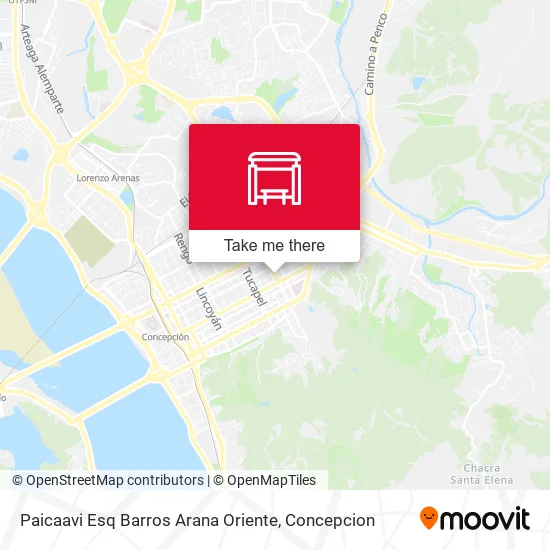 Mapa de Paicaavi Esq Barros Arana  Oriente