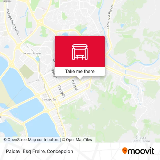 Mapa de Paicavi Esq Freire