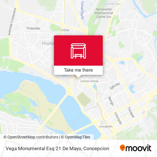 Mapa de Vega Monumental Esq 21 De Mayo