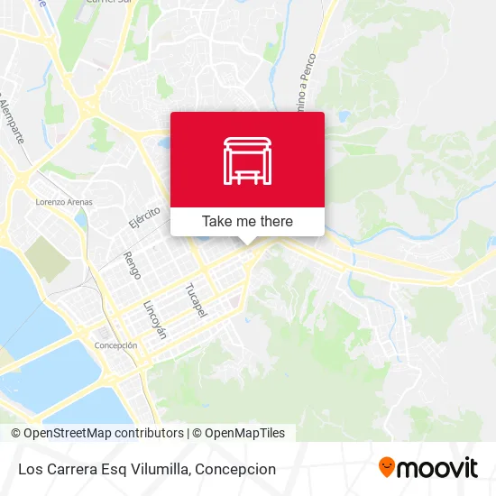 Mapa de Los Carrera Esq Vilumilla