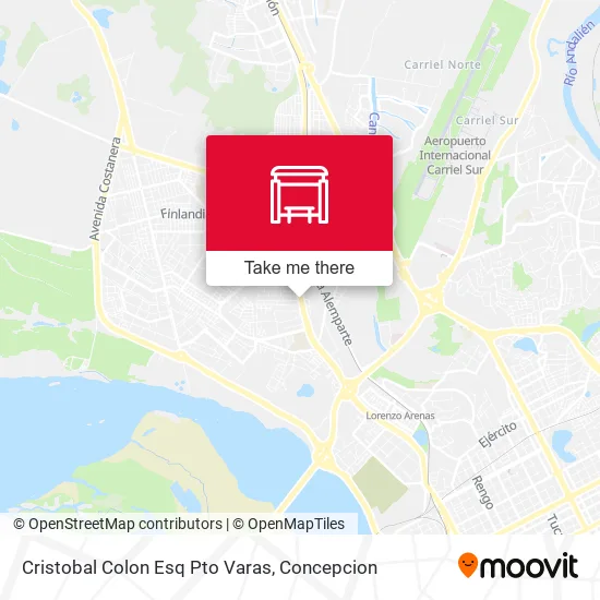 Mapa de Cristobal Colon Esq Pto Varas