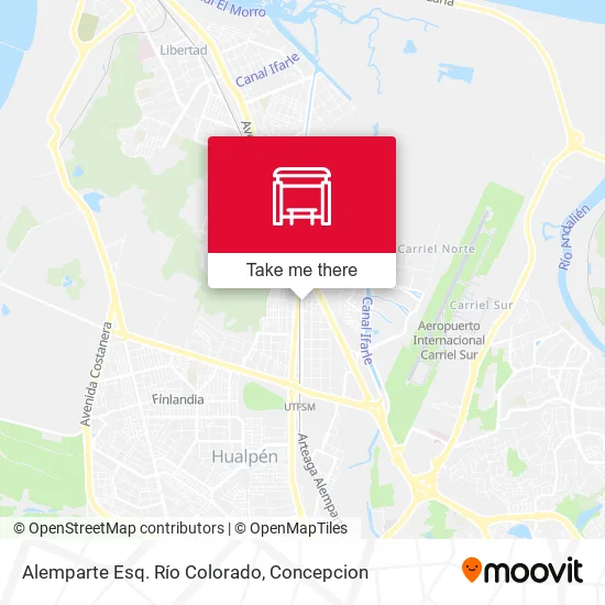 Mapa de Alemparte Esq. Río Colorado
