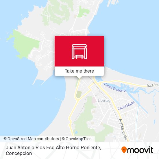 Mapa de Juan Antonio Rios Esq Alto Horno  Poniente
