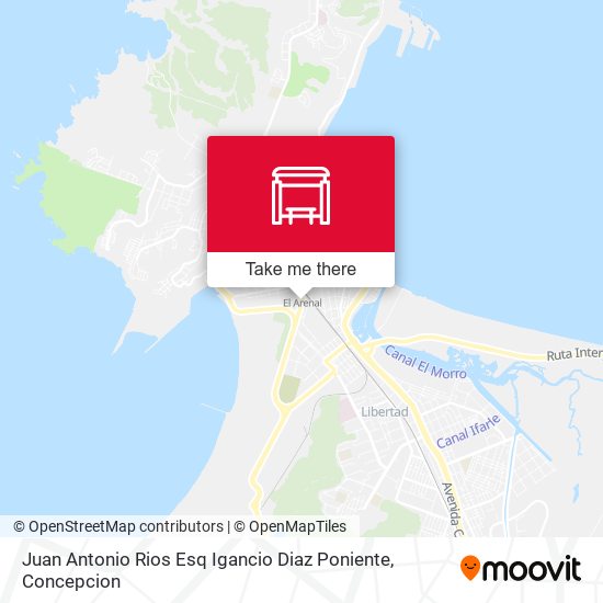 Mapa de Juan Antonio Rios Esq Igancio Diaz  Poniente