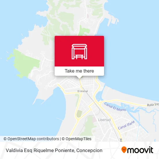 Mapa de Valdivia Esq Riquelme  Poniente