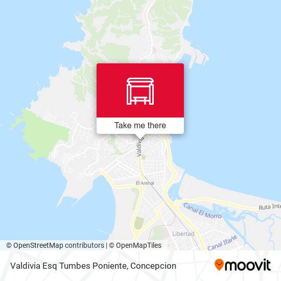 Mapa de Valdivia Esq Tumbes  Poniente