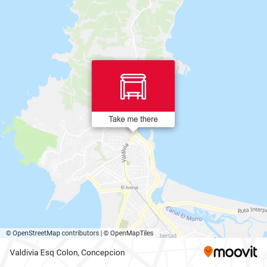 Mapa de Valdivia Esq Colon