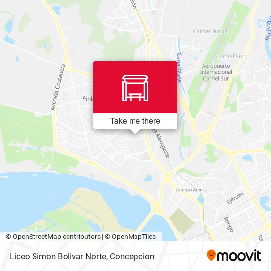 Mapa de Liceo Simon Bolivar  Norte