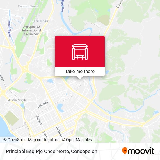 Principal Esq Pje Once  Norte map