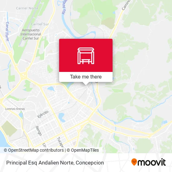 Mapa de Principal Esq Andalien  Norte