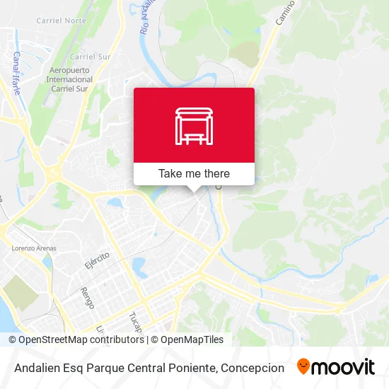 Mapa de Andalien Esq Parque Central  Poniente