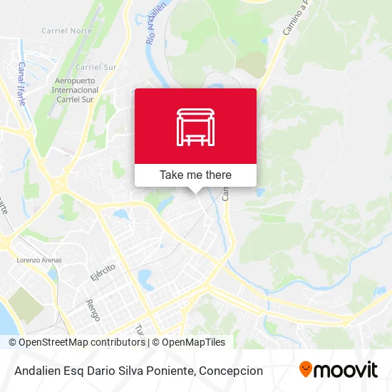 Mapa de Andalien Esq Dario Silva  Poniente