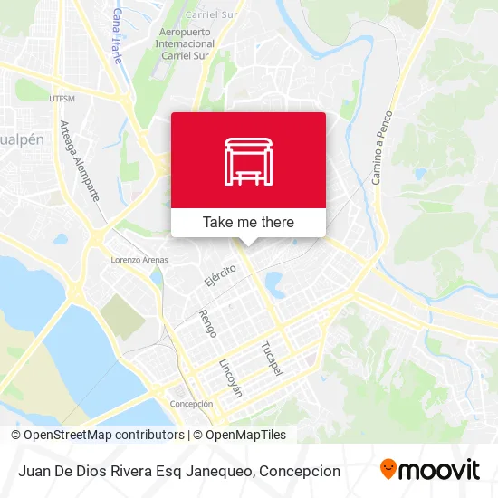 Mapa de Juan De Dios Rivera Esq Janequeo