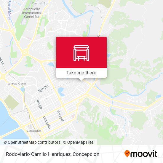 Rodoviario Camilo Henriquez map